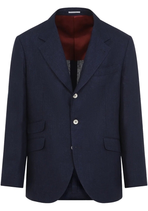 Brunello Cucinelli linen blazer - Blue