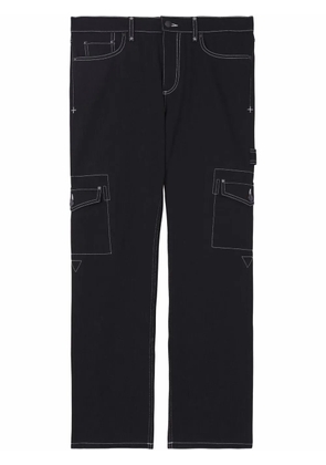 Burberry contrast-stitch straight-leg jeans - Black
