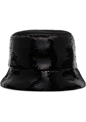 Prada logo-embellished sequined bucket hat - Black