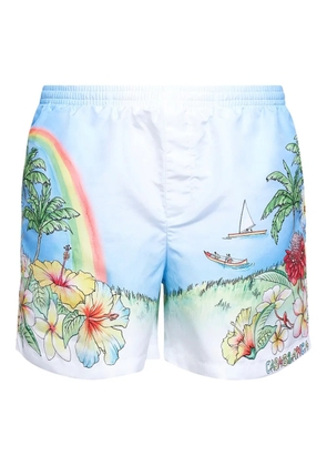 Casablanca aloha-print multicolour shorts - Blue
