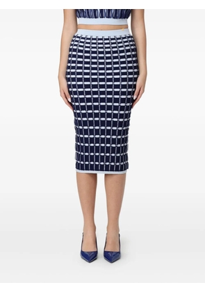 Elisabetta Franchi pattern midi skirt - Blue