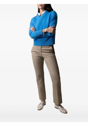 Allude long-sleeve crew-neck sweater - Blue