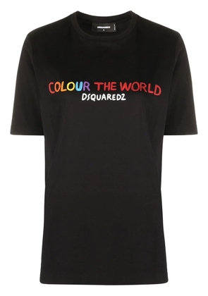 DSQUARED2 slogan-print T-shirt - Black