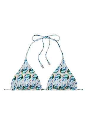 Tory Burch printed bikini top - Blue