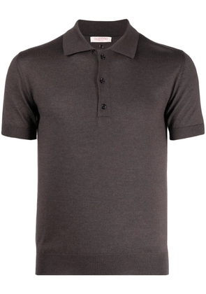 Valentino Garavani knitted short-sleeve polo shirt - Brown