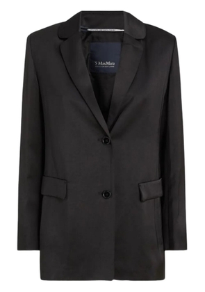Max Mara stepped lapels blazer - Black