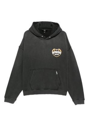Represent logo-embroidered hoodie - Grey