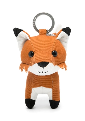 Maison Kitsuné Fox-motif cotton keyring - Brown