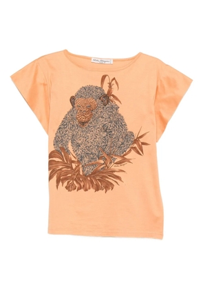 Ferragamo Pre-Owned 1970s monkey-print T-shirt - Orange