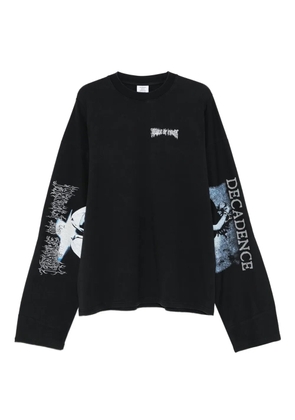 VETEMENTS graphic-print long-sleeve T-shirt - Black