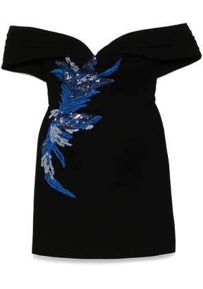 Saiid Kobeisy embellished short dress - JET BLACK