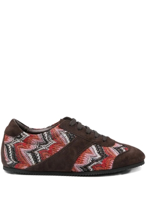 Missoni patterned suede trainers - Brown