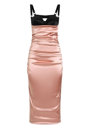 Dolce & Gabbana gathered midi dress - Pink