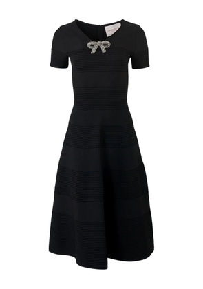 Carolina Herrera crystal-bow midi dress - Black