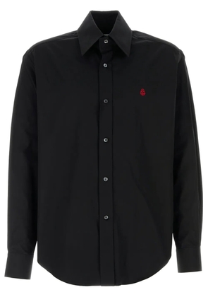 Alexander McQueen embroidered logo shirt - Black