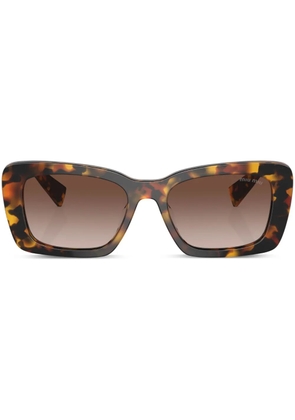 Miu Miu Eyewear tortoiseshell-effect square-frame sunglasses - Green