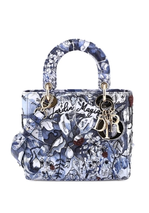 Christian Dior Pre-Owned My ABCDior Lady Dior Bag Embroidered Printed Leather satchel - Blue