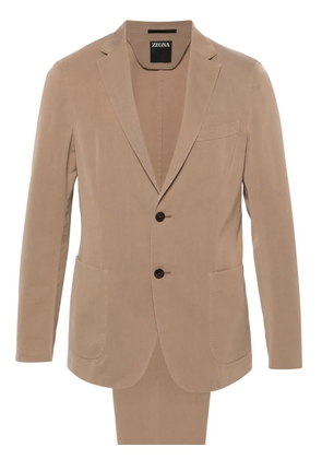 Zegna notched-lapels single-breasted suit - Neutrals