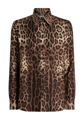 Dolce & Gabbana leopard-print shirt - Brown