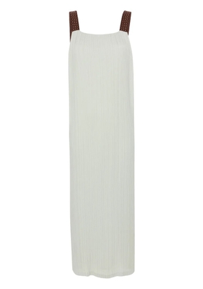 Alysi interwoven-straps plissé midi dress - Green