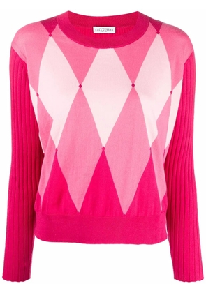 Ballantyne argyle-intarsia knitted jumper - Pink