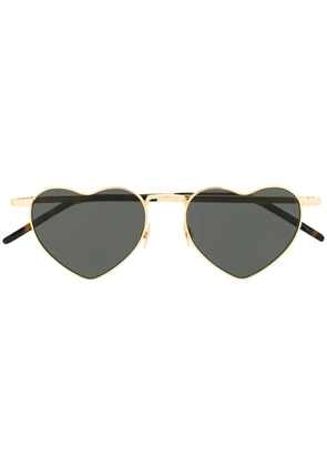 Saint Laurent Eyewear Loulou heart sunglasses - Gold