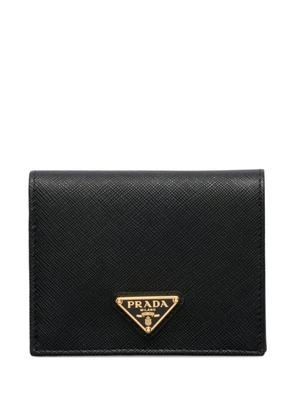 Prada triangle small wallet - Black
