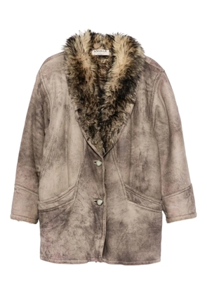 A.N.G.E.L.O. Vintage Cult 1980s faux-fur collar coat - Neutrals