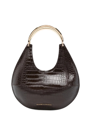 Elisabetta Franchi crocodile-effect tote bag - Brown