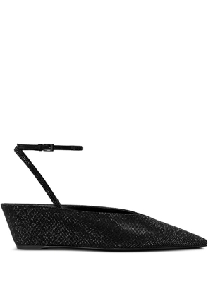 Tory Burch 50mm pavé wedge pumps - Black