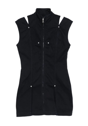 Jean Paul Gaultier zip-front sleeveless dress - Blue