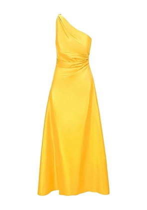 STAUD one-shoulder midi dress - Yellow