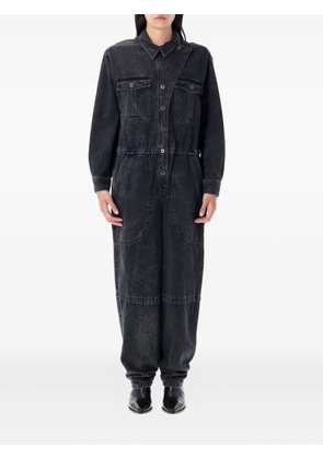 MARANT ÉTOILE buttoned flap-pocket jumpsuit - Black