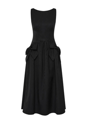 Rebecca Vallance bow narcissa midi dress - Black