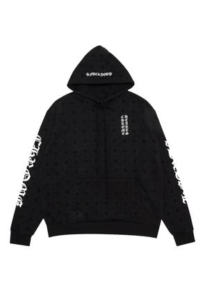 Chrome Hearts cross print horseshoe logo hoodie - Black