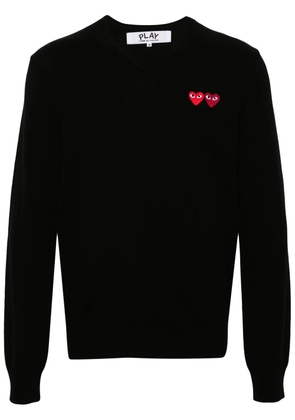 Comme Des Garçons Play Heart-patch wool jumper - Black