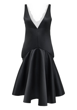 JW Anderson draped-hem V-neck dress - Black