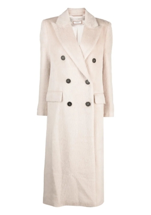 Peserico Abric double-breasted coat - Neutrals