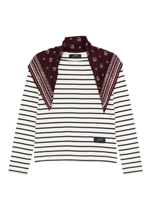 Seafarer striped bandana-detail long-sleeves T-shirt - Neutrals