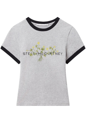 Stella McCartney logo-embroidered T-shirt - Grey