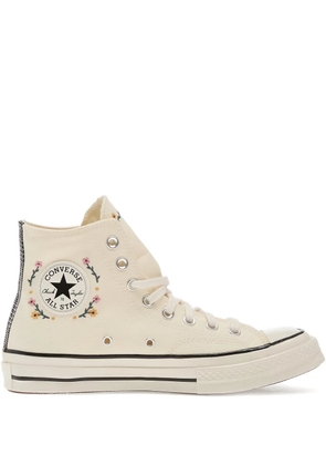 Converse Chuck 70 floral-embroidered sneakers - Neutrals