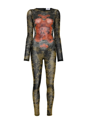 Jean Paul Gaultier abstract-print jumpsuit - Black