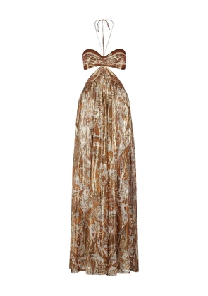 Retrofete Kimmy paisley-print cut-out dress - Brown