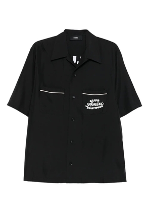 AMIRI embroidered-pocket short-sleeve shirt - Black