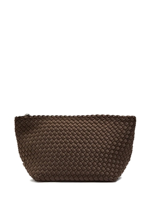 NAGHEDI woven cosmetic make up bag - Brown