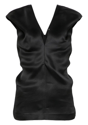 KHAITE Ami silk blouse - Black