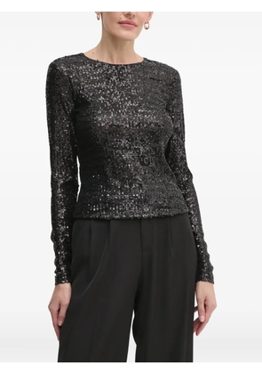 DKNY sequin long-sleeve top - Black