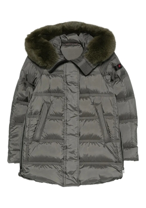 Peuterey fur-trimmed quilted padded jacket - Green