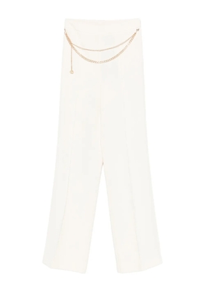 TWINSET chain-embellished trousers - Neutrals