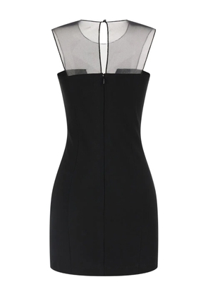 Nensi Dojaka tulle-insert zip-fastening mini dress - Black